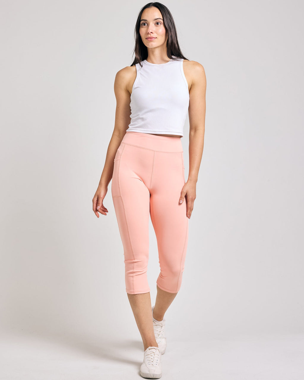 4 Pack: Women's Capri Leggings with Pockets (Available in Plus Size)