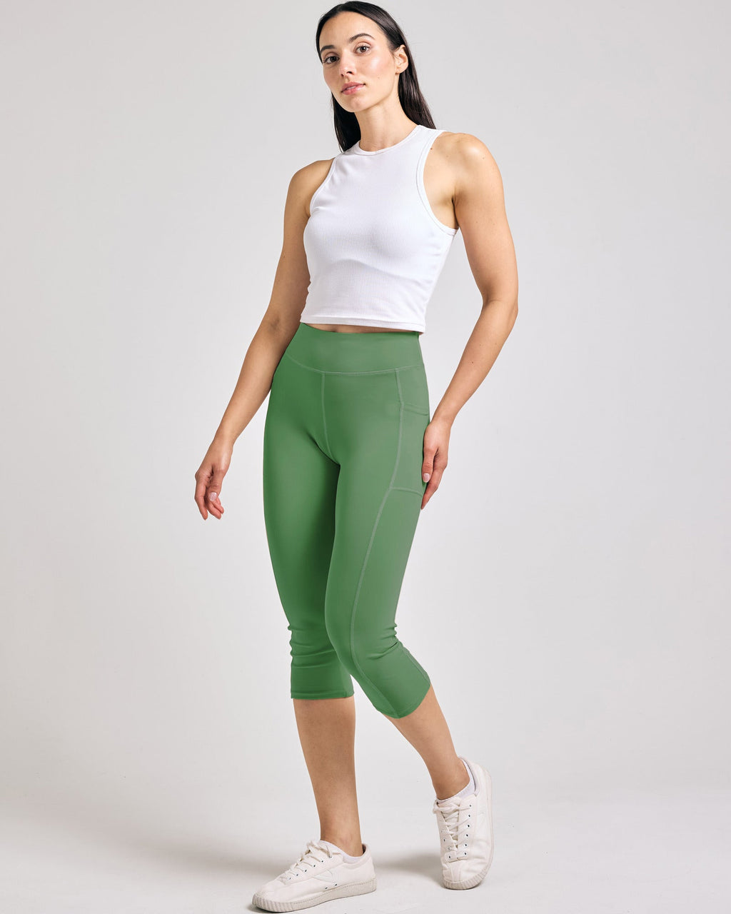 4 Pack: Women's Capri Leggings with Pockets (Available in Plus Size)