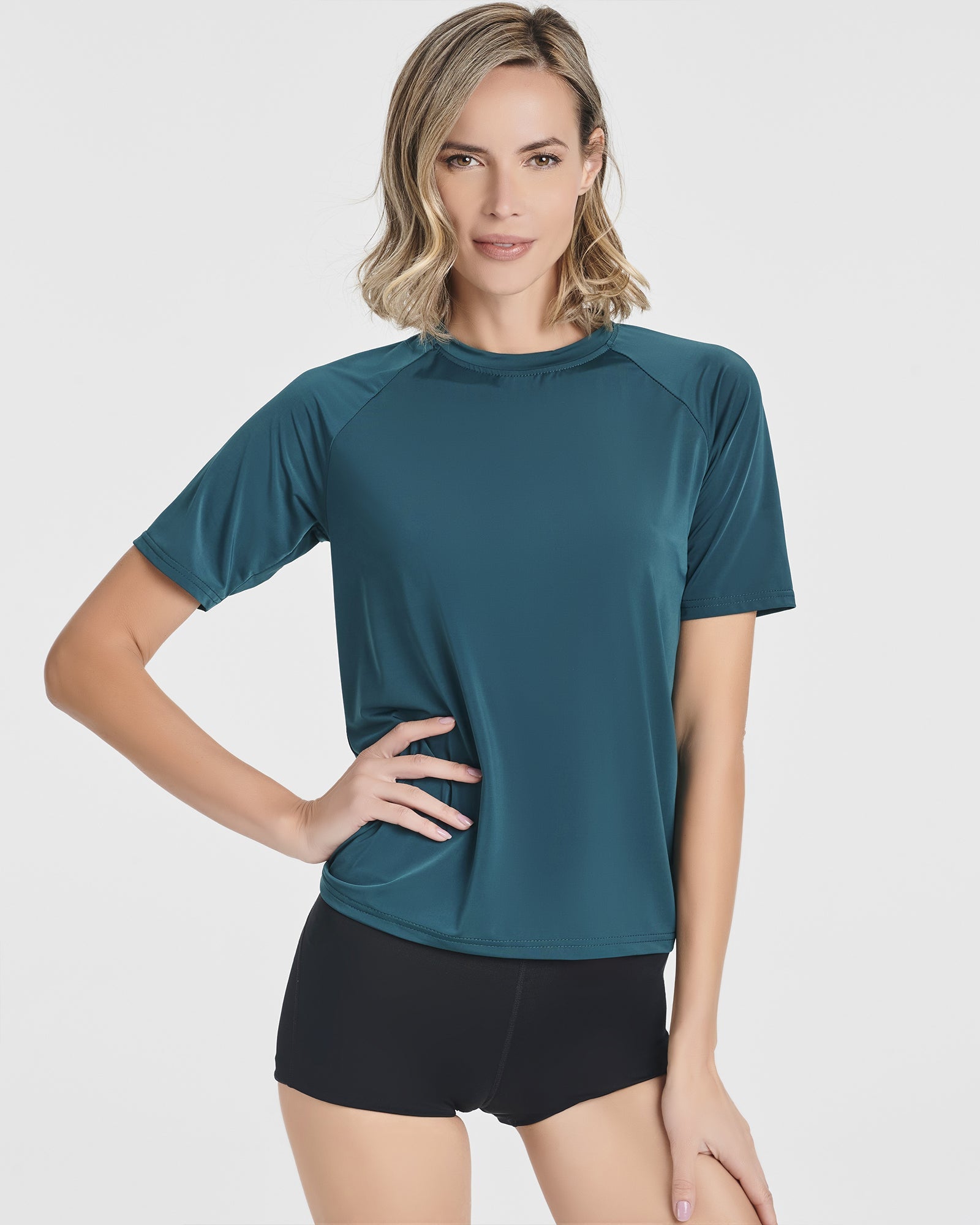 4 Pack: Women's UPF Short Sleeved Rashguard Top