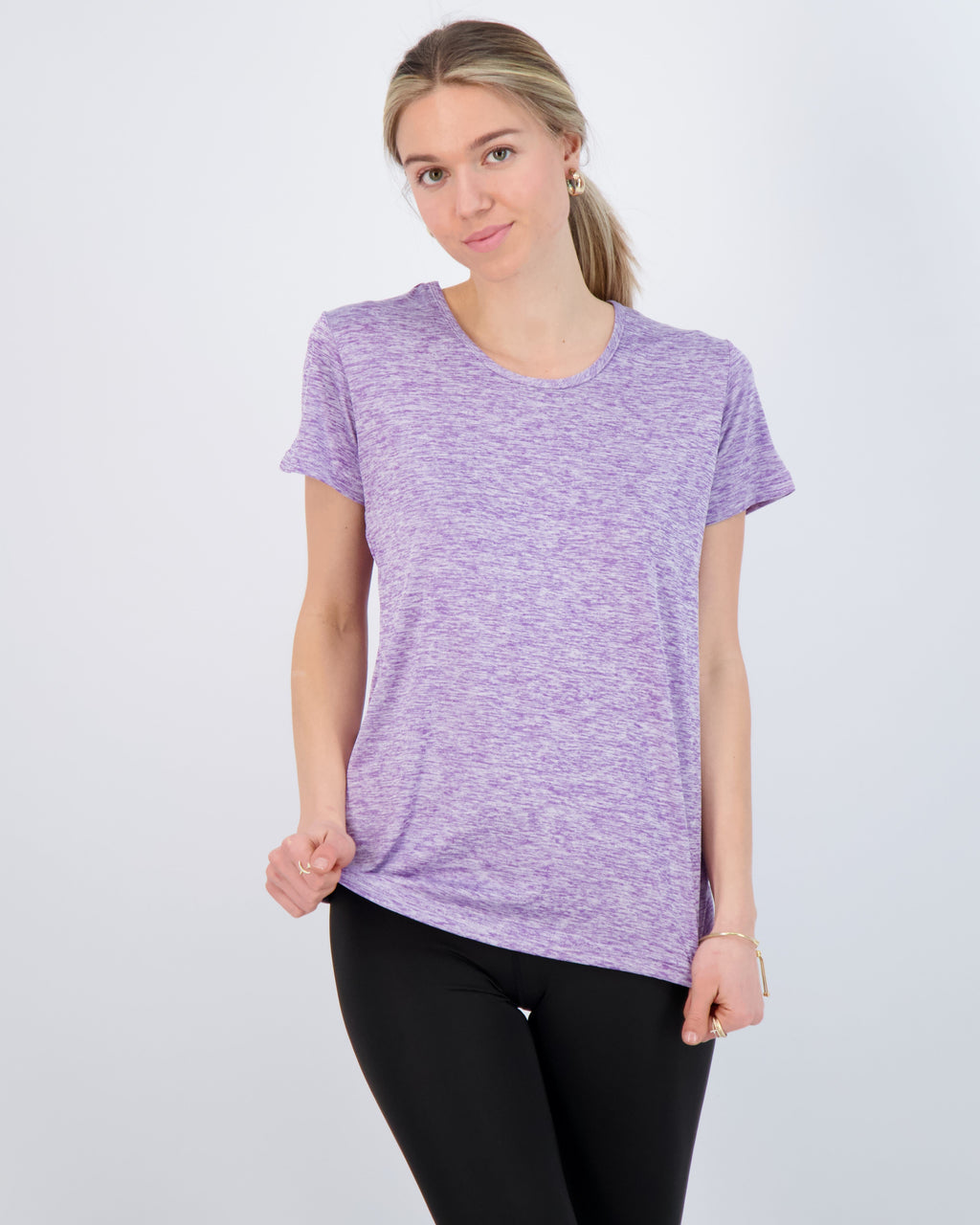 5 Pack: Womens Dry Fit Short-Sleeve Crew Neck Active T-Shirt