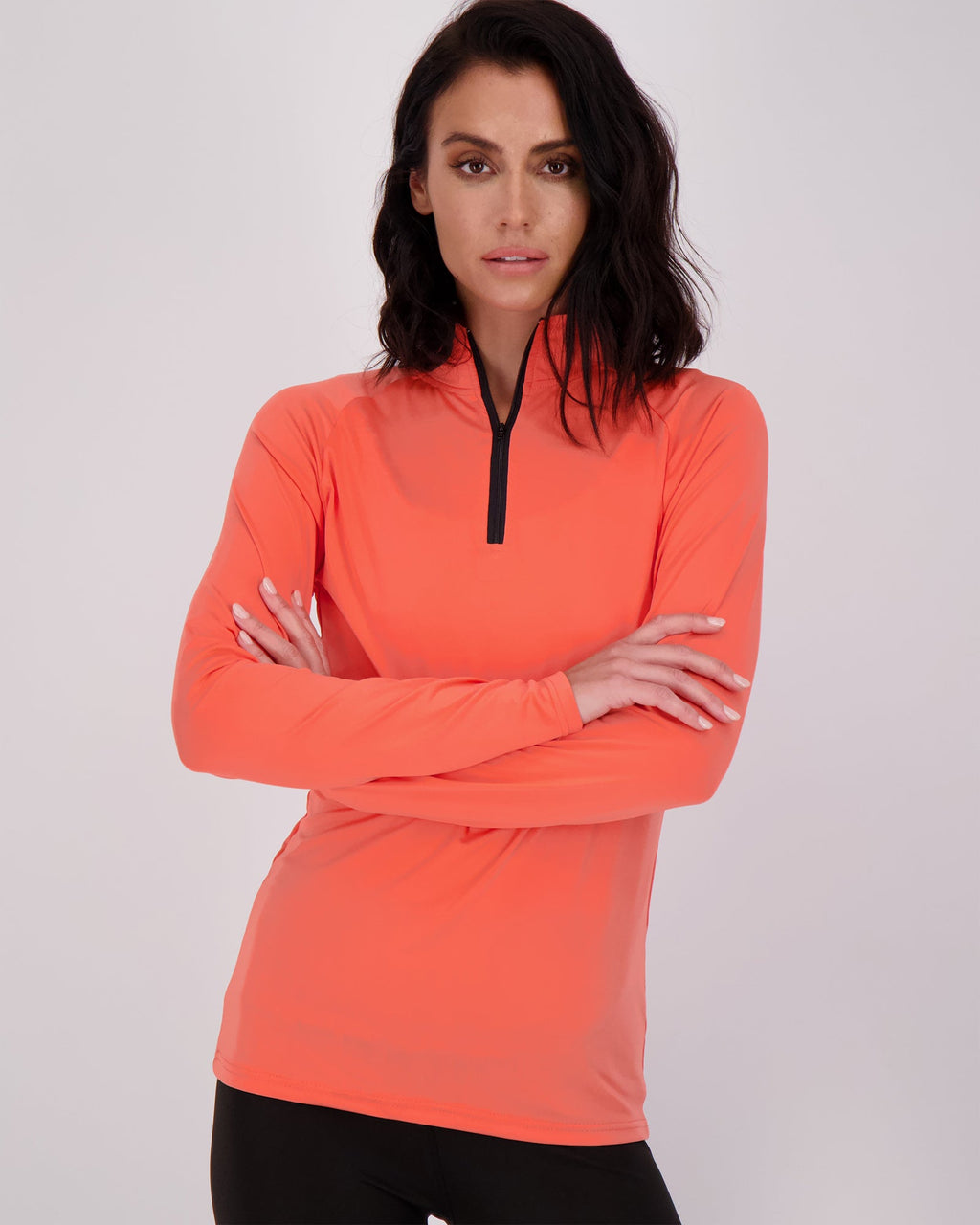 3 Pack: Womens Dry-Fit Active Long Sleeve Quarter Zip