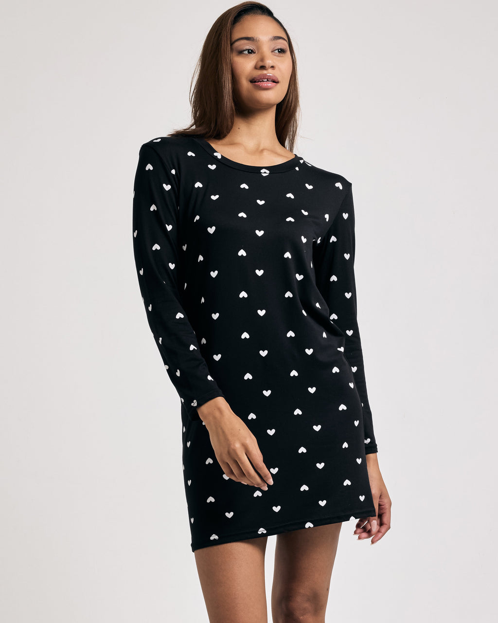 3 Pack: Womens Long Sleeve Ultra-Soft Nightshirt Sleep Dress