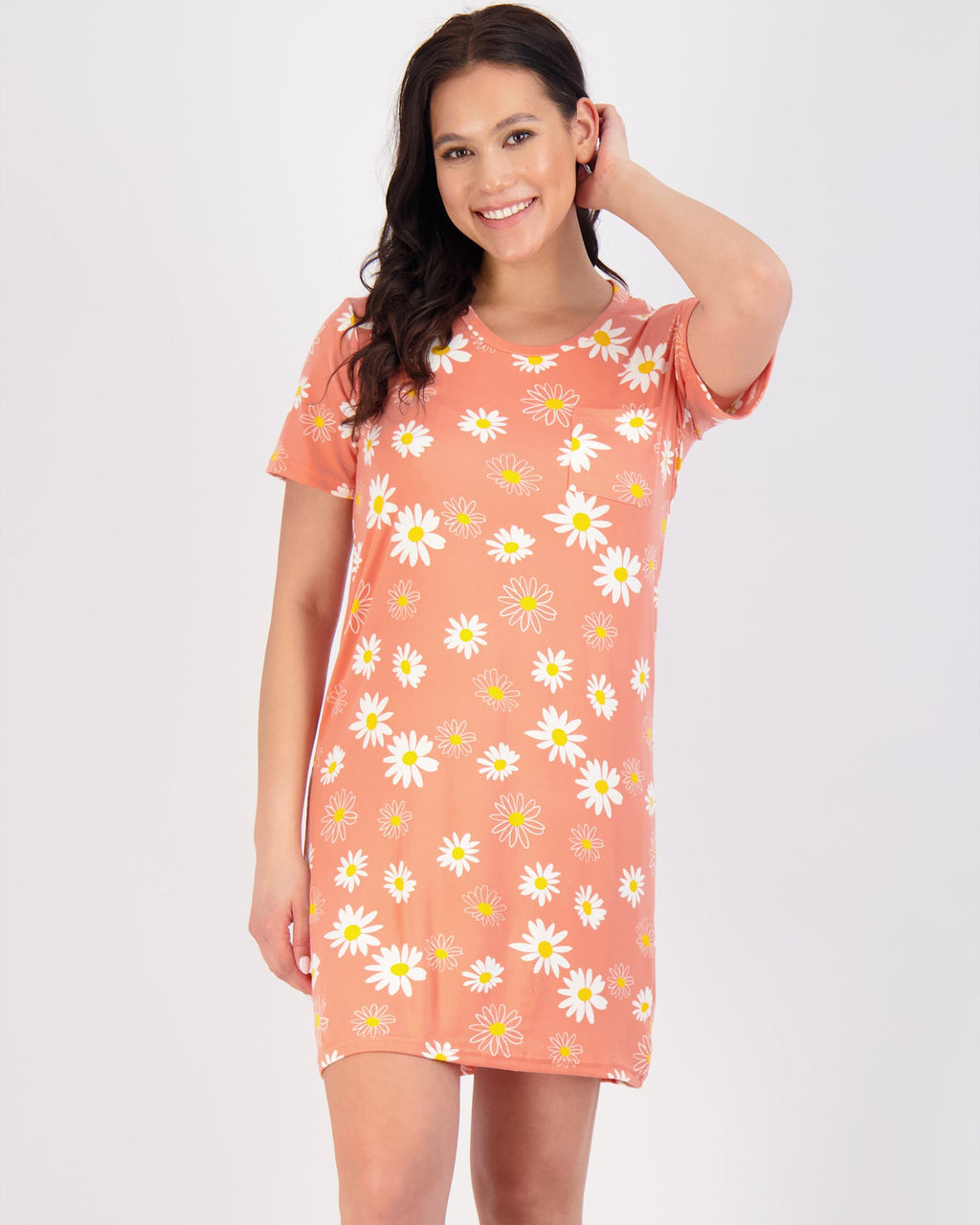 3 Pack: Womens Short-Sleeve Ultra-Soft Nightshirt Sleep Dress