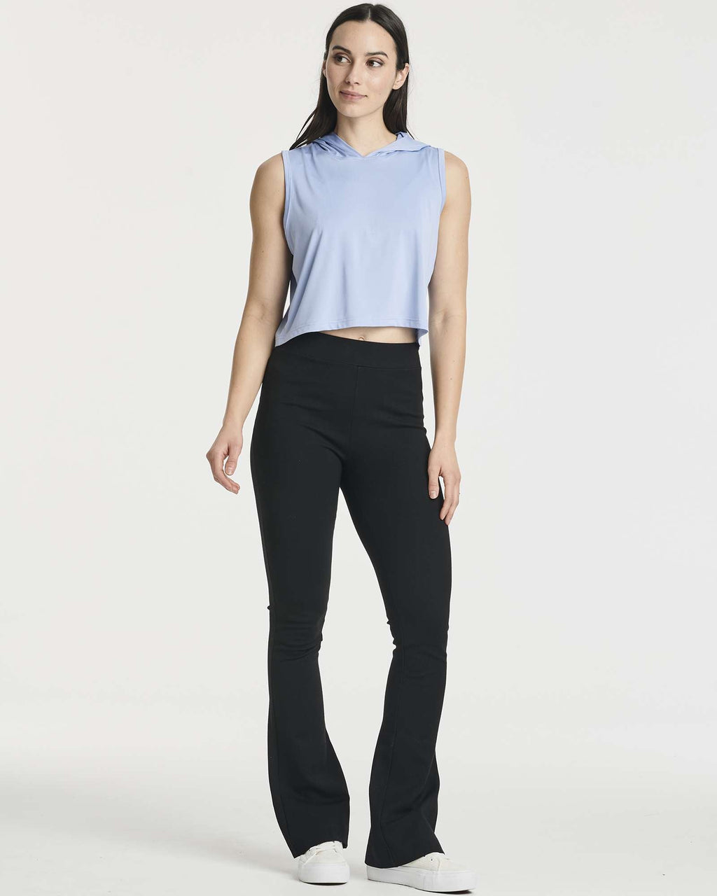 3 Pack: Women's Sleeveless Cropped Tank Top Hoodie