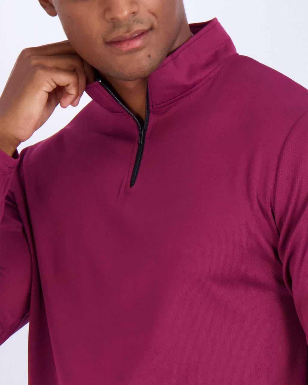 3 Pack: Mens Mesh Active Quarter Zip Pullover