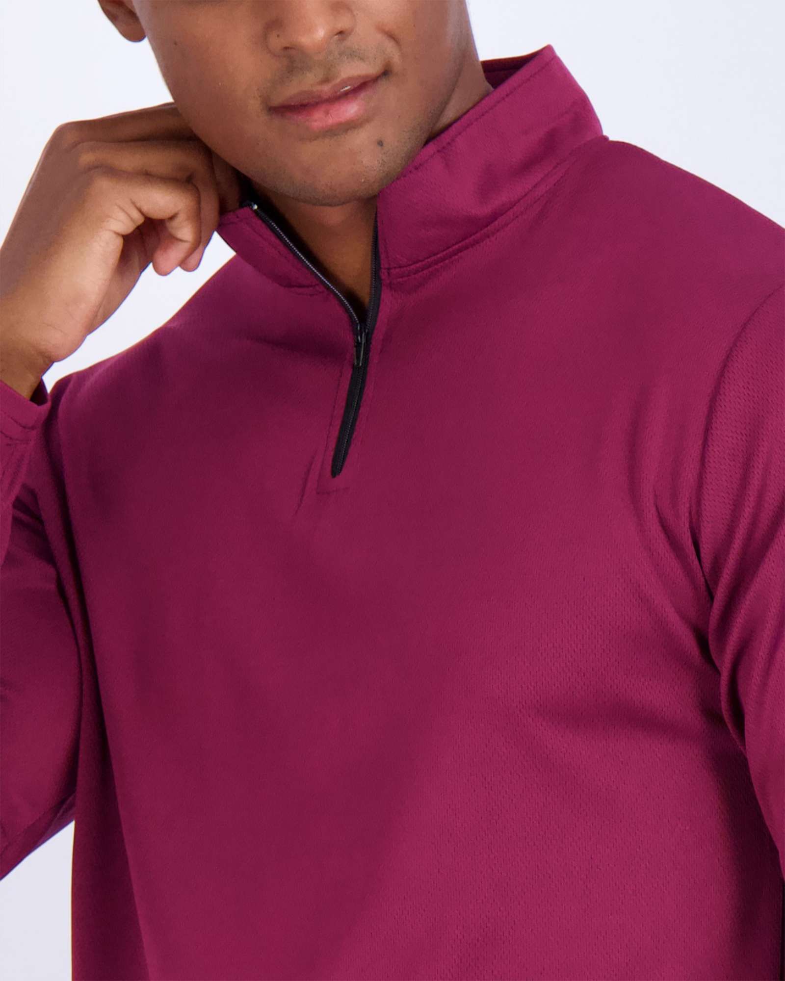 3 Pack: Mens Mesh Active Quarter Zip Pullover