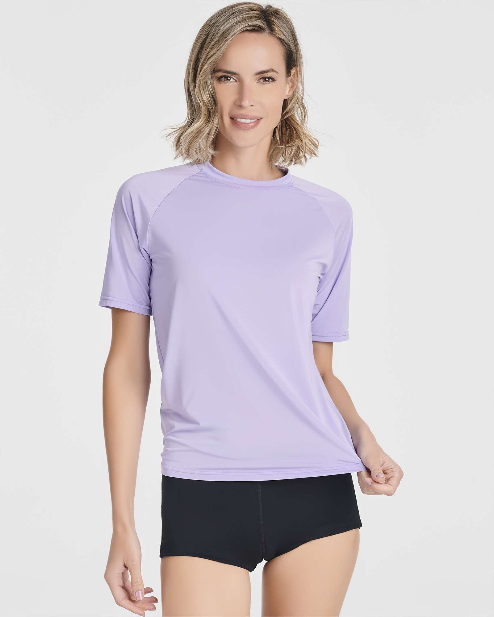 4 Pack: Women's UPF Short Sleeved Rashguard Top