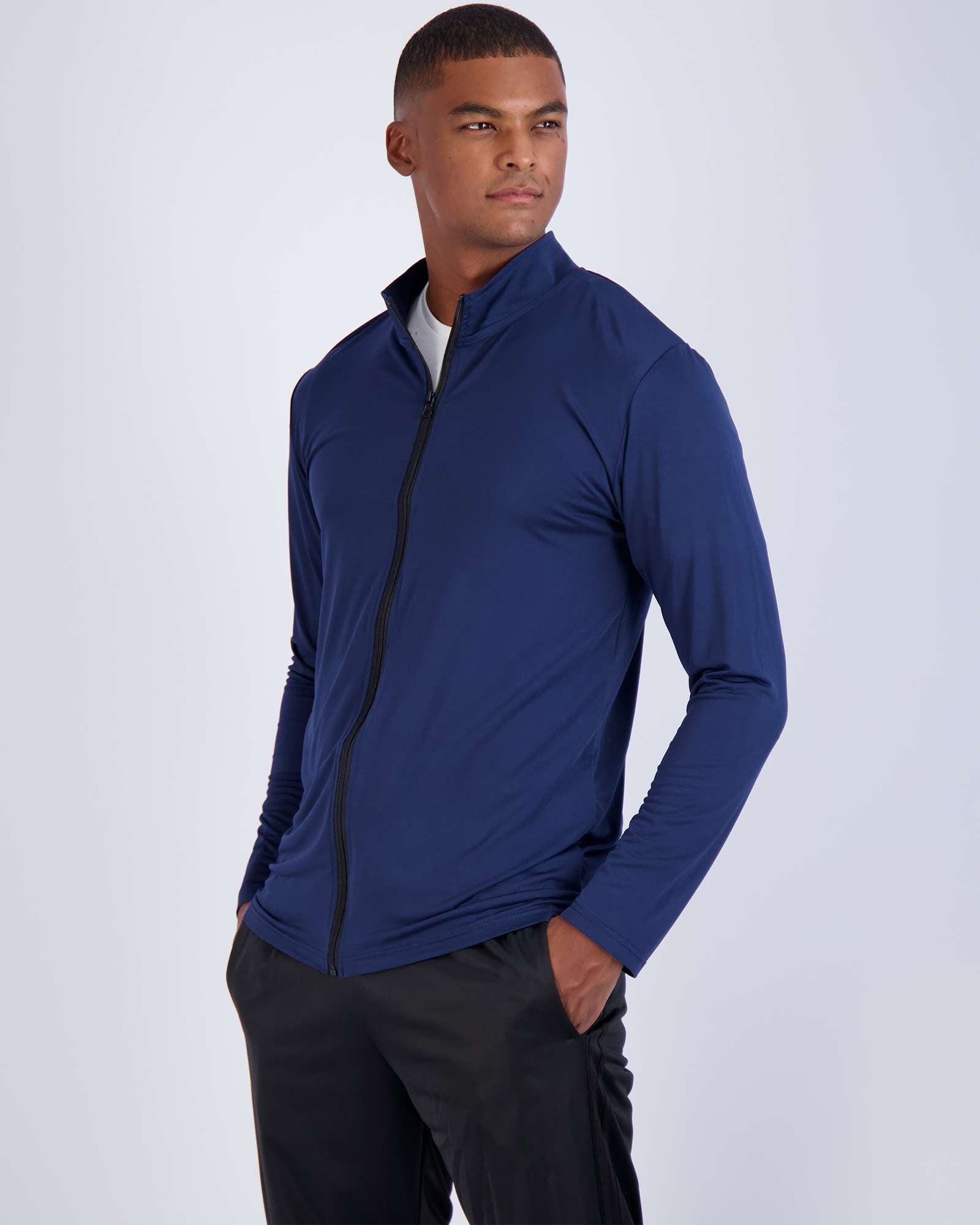3 Pack: Mens Dry-Fit Full Zip Mock Neck Jacket