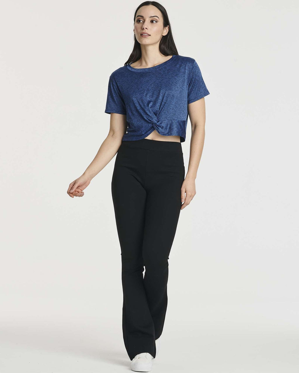 5 Pack: Women's Short Sleeve Twist Front Crop Top