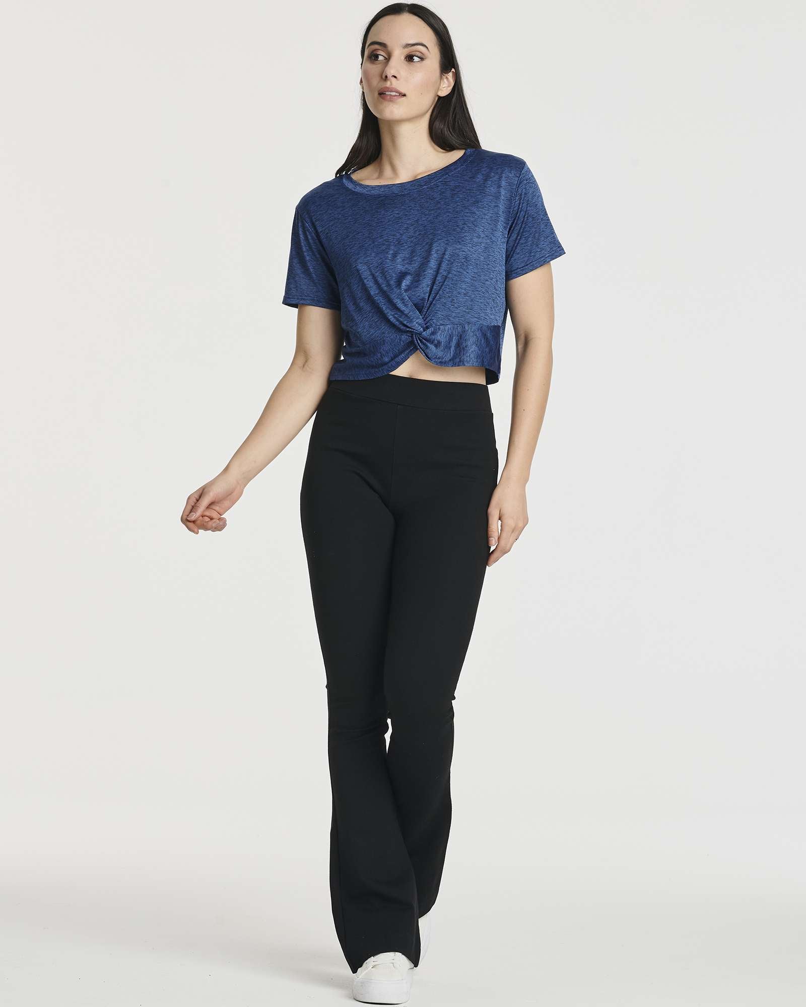 5 Pack: Women's Short Sleeve Twist Front Crop Top