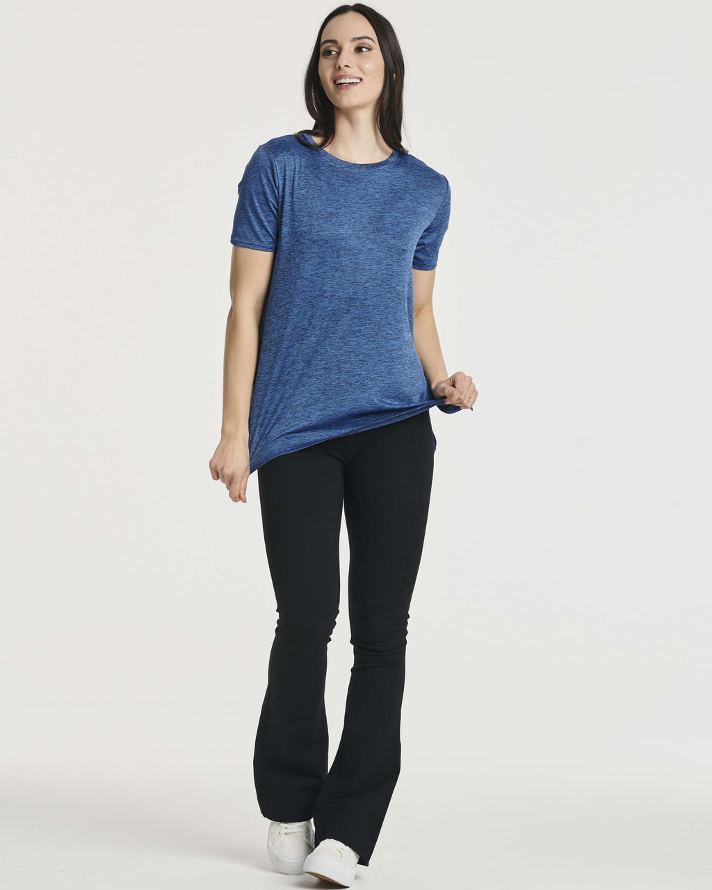 5 Pack: Women's Short Sleeve Crew Relaxed Yoga Top (Available in Plus Size)