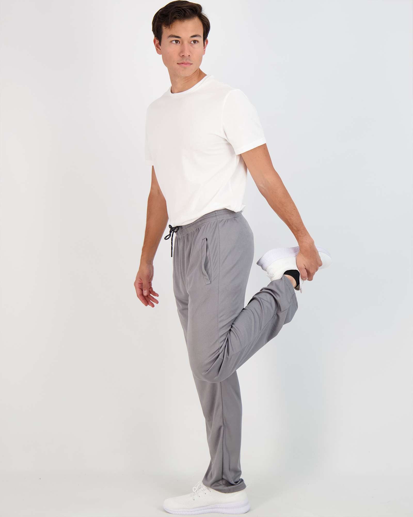 3 Pack: Mens Mesh Active Open Bottom Sweatpants