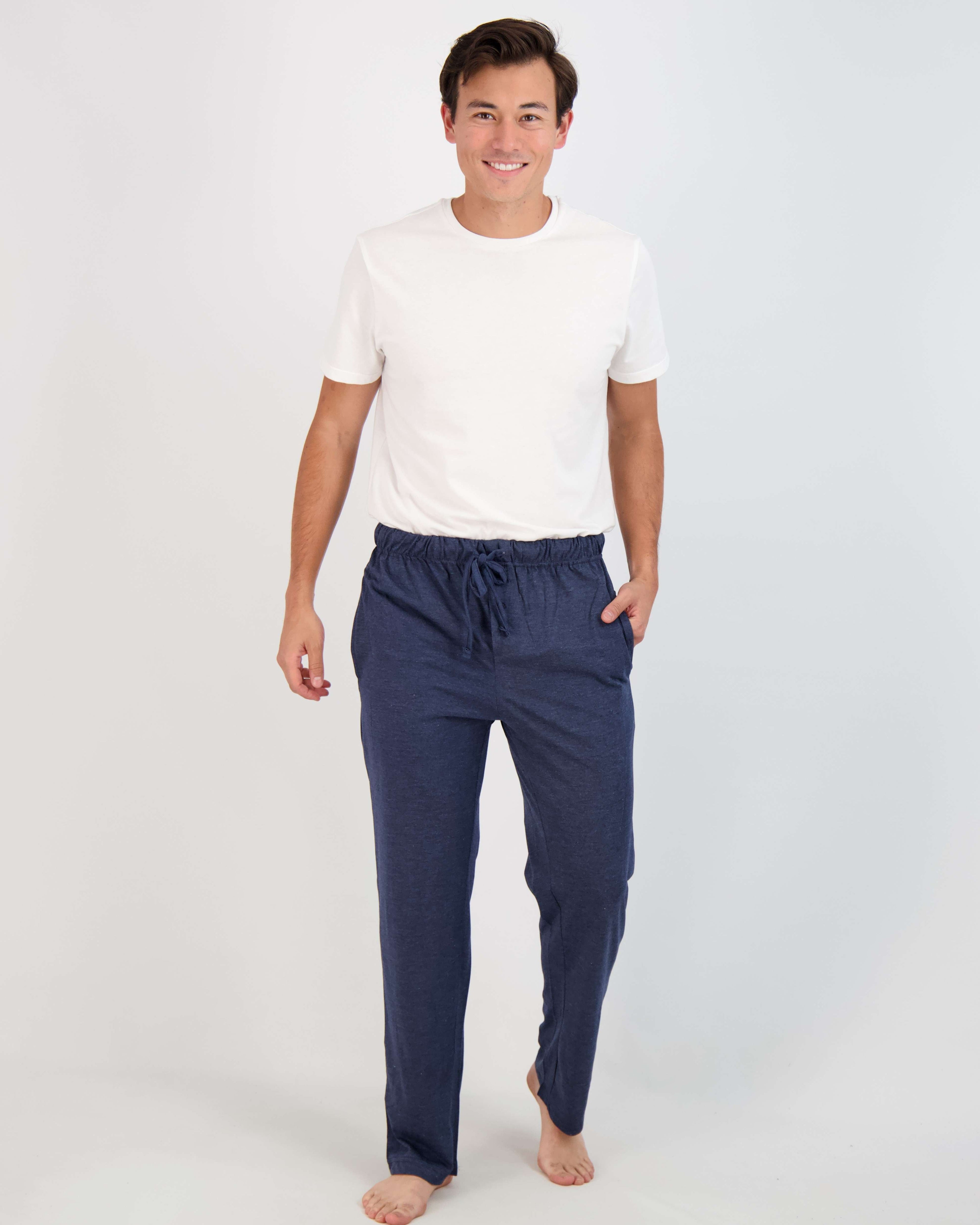3 Pack: Mens Cotton Pajama Lounge Pants