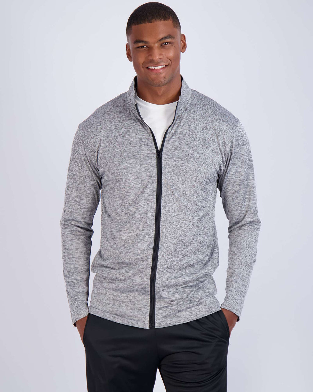 3 Pack: Mens Dry-Fit Full Zip Mock Neck Jacket