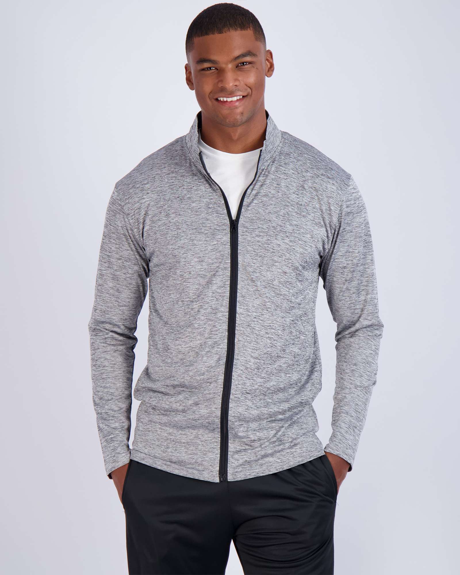 3 Pack: Mens Dry-Fit Full Zip Mock Neck Jacket