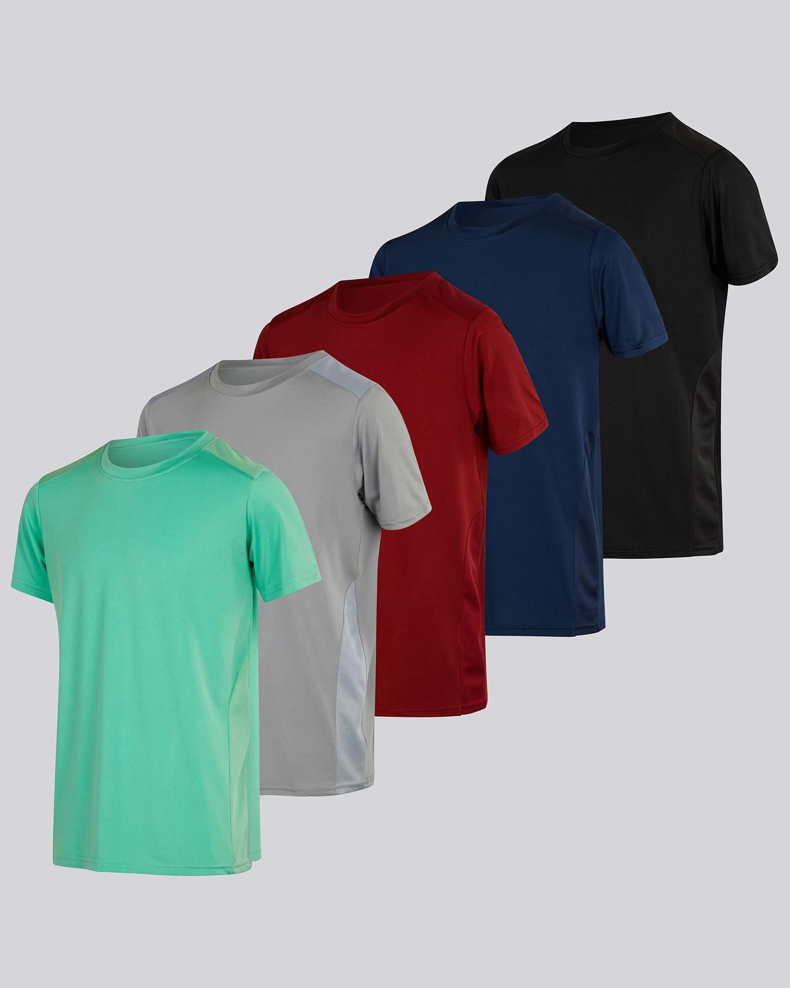 5 Pack: Boys Dry Fit Active Short-Sleeve T-Shirt