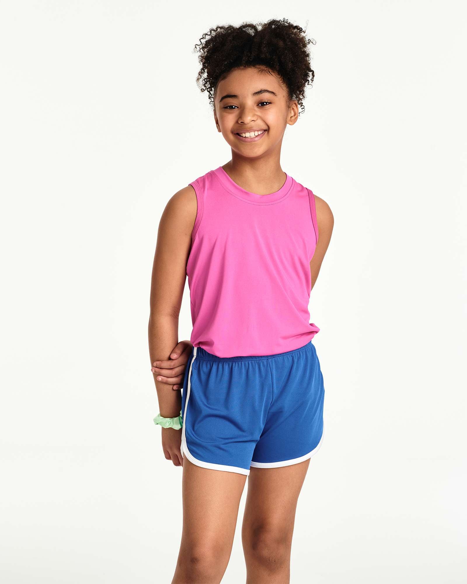 5 Pack: Girls' Dry-Fit Dolphin Shorts