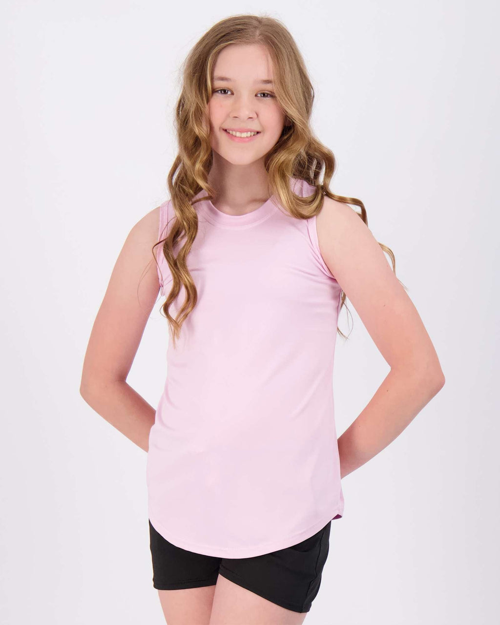 4 Pack: Girls Active Dry Fit Performance Tank Top
