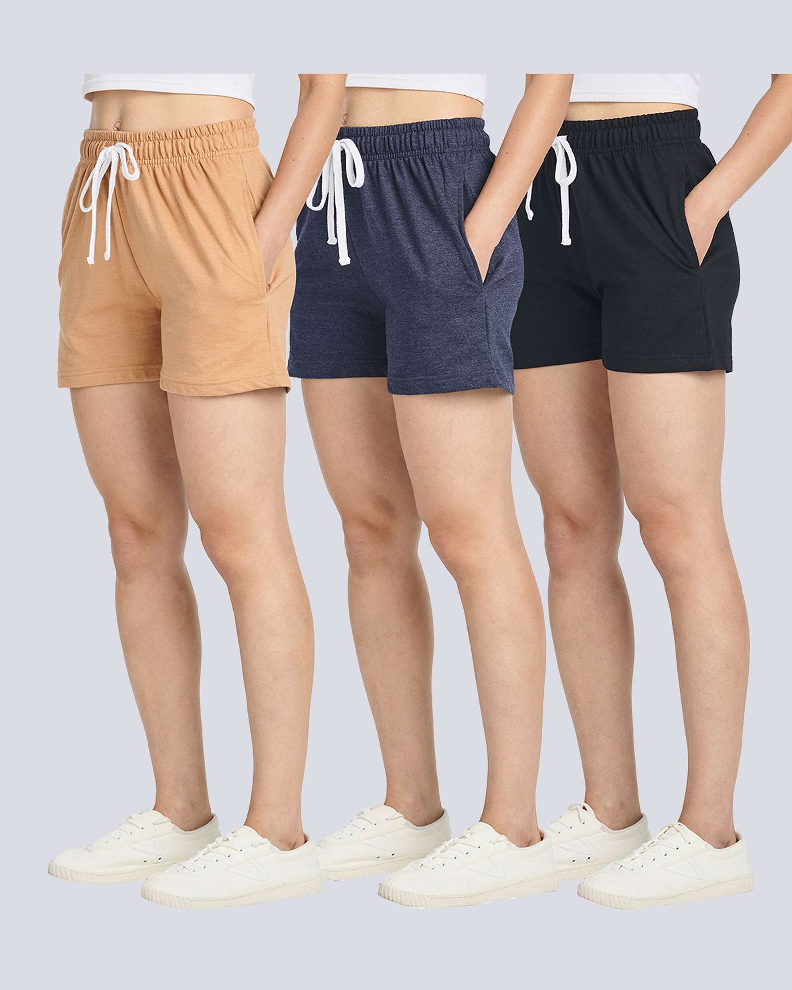 3 Pack: Womens French Terry Shorts
