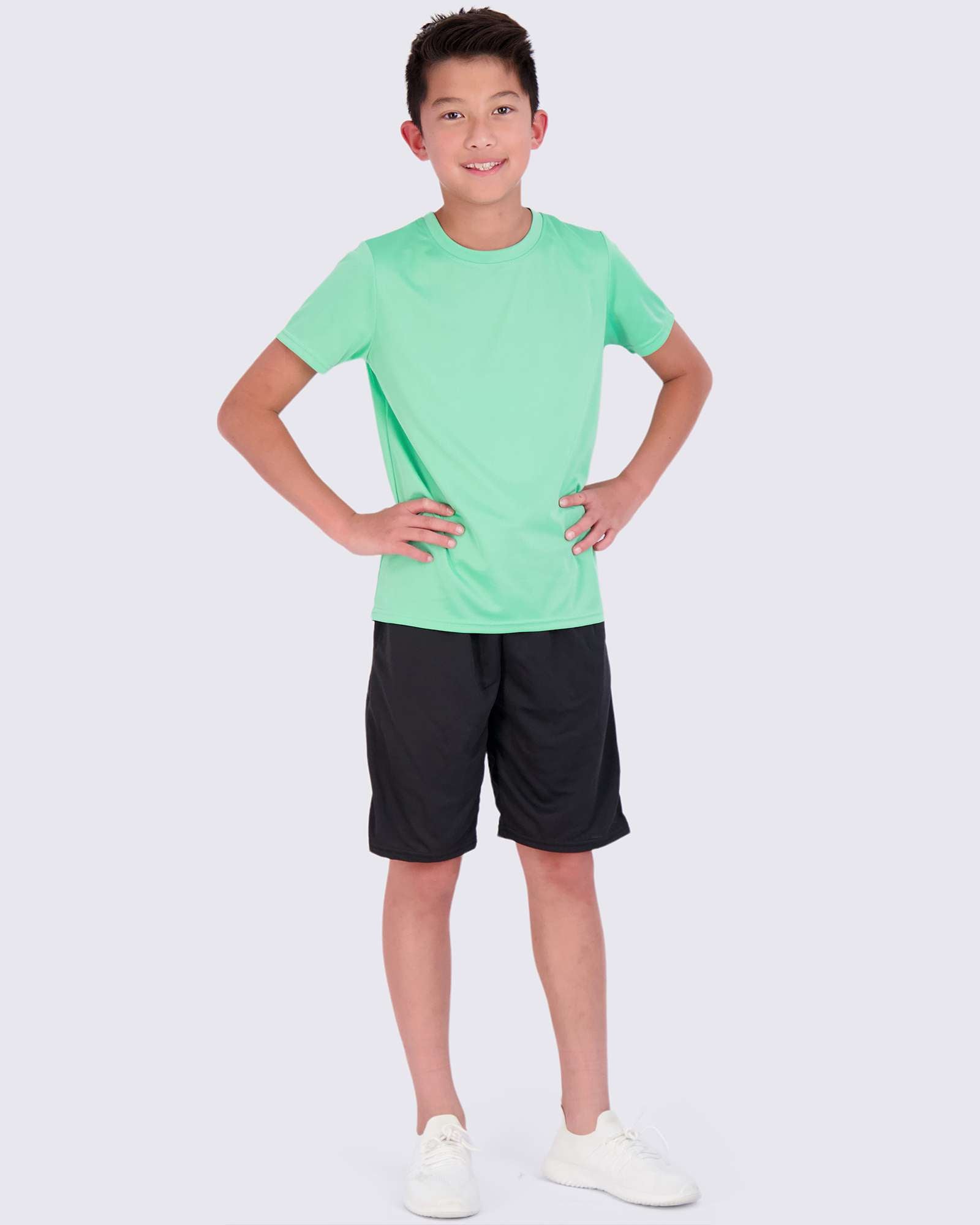 5 Pack: Boys Mesh Active Short-Sleeve T-Shirt
