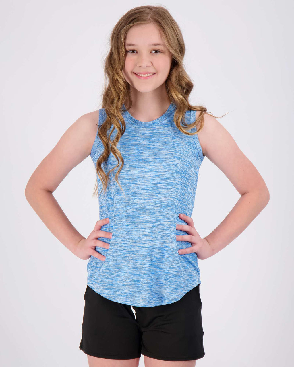 4 Pack: Girls Active Dry Fit Performance Tank Top