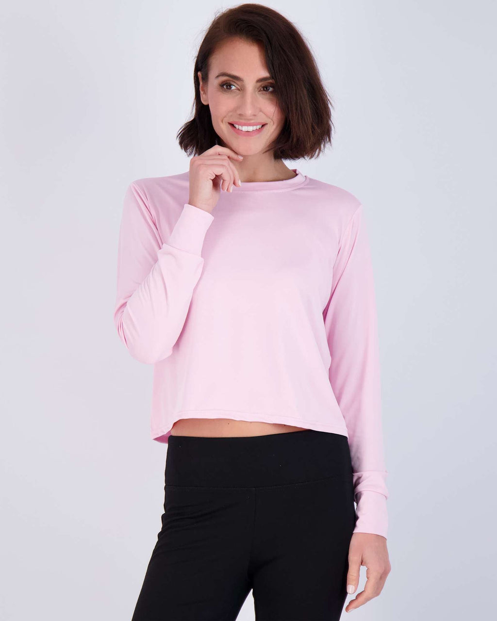 5 Pack: Womens Dry Fit Crop Top Long Sleeve