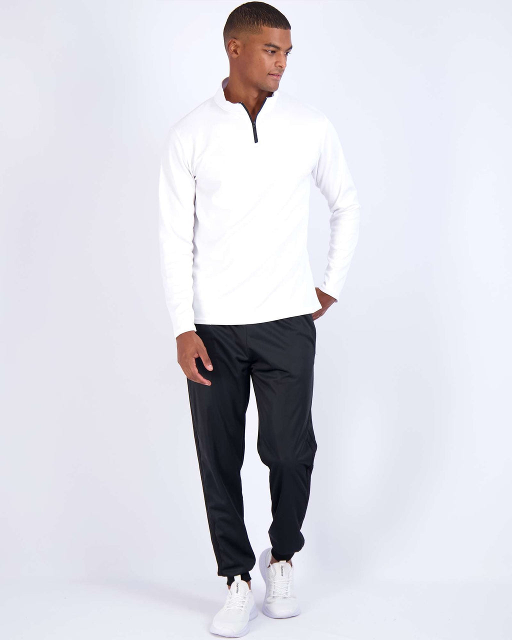 3 Pack: Mens Mesh Active Quarter Zip Pullover