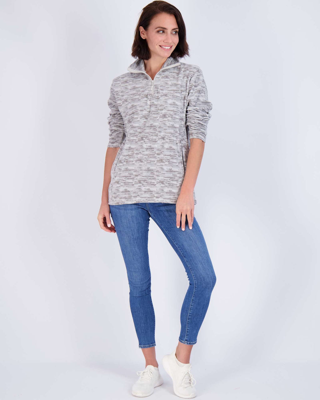 2 Pack: Women's Polar Fleece Long-Sleeve Quarter Zip Winter Jacket (Available in Plus Size)