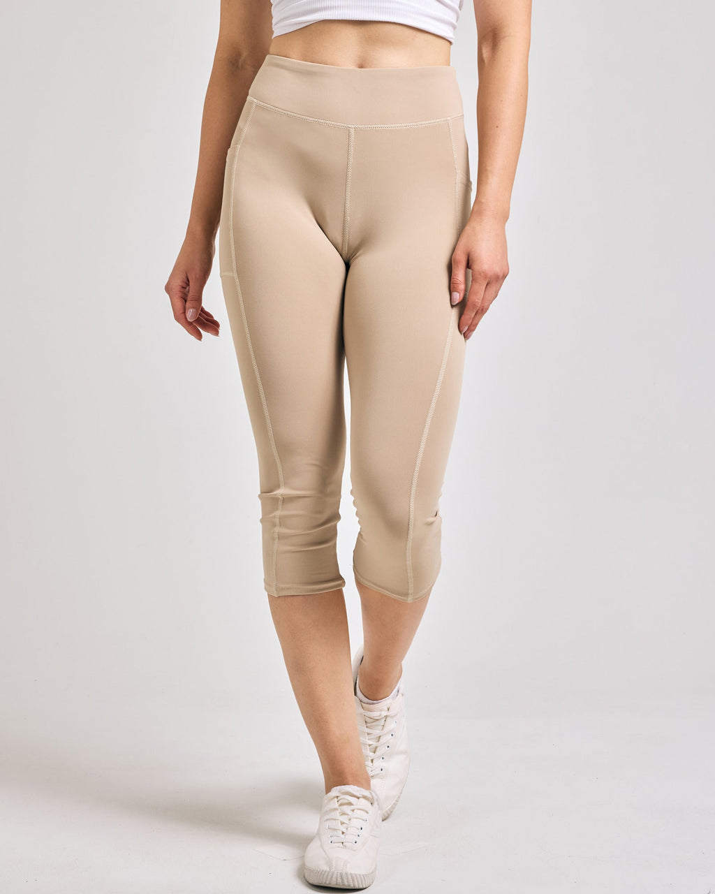 4 Pack: Women's Capri Leggings with Pockets (Available in Plus Size)