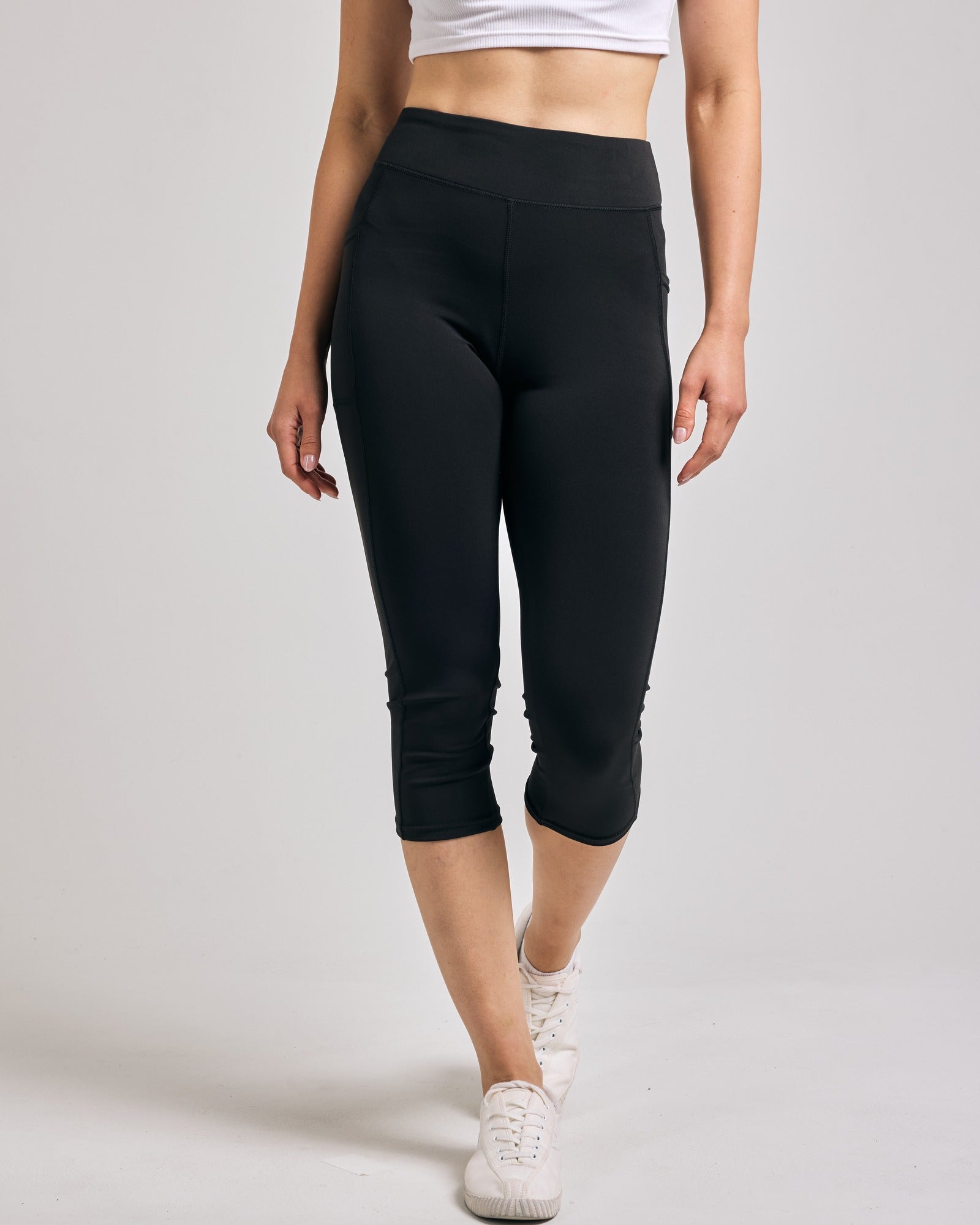 4 Pack: Women's Capri Leggings with Pockets (Available in Plus Size)