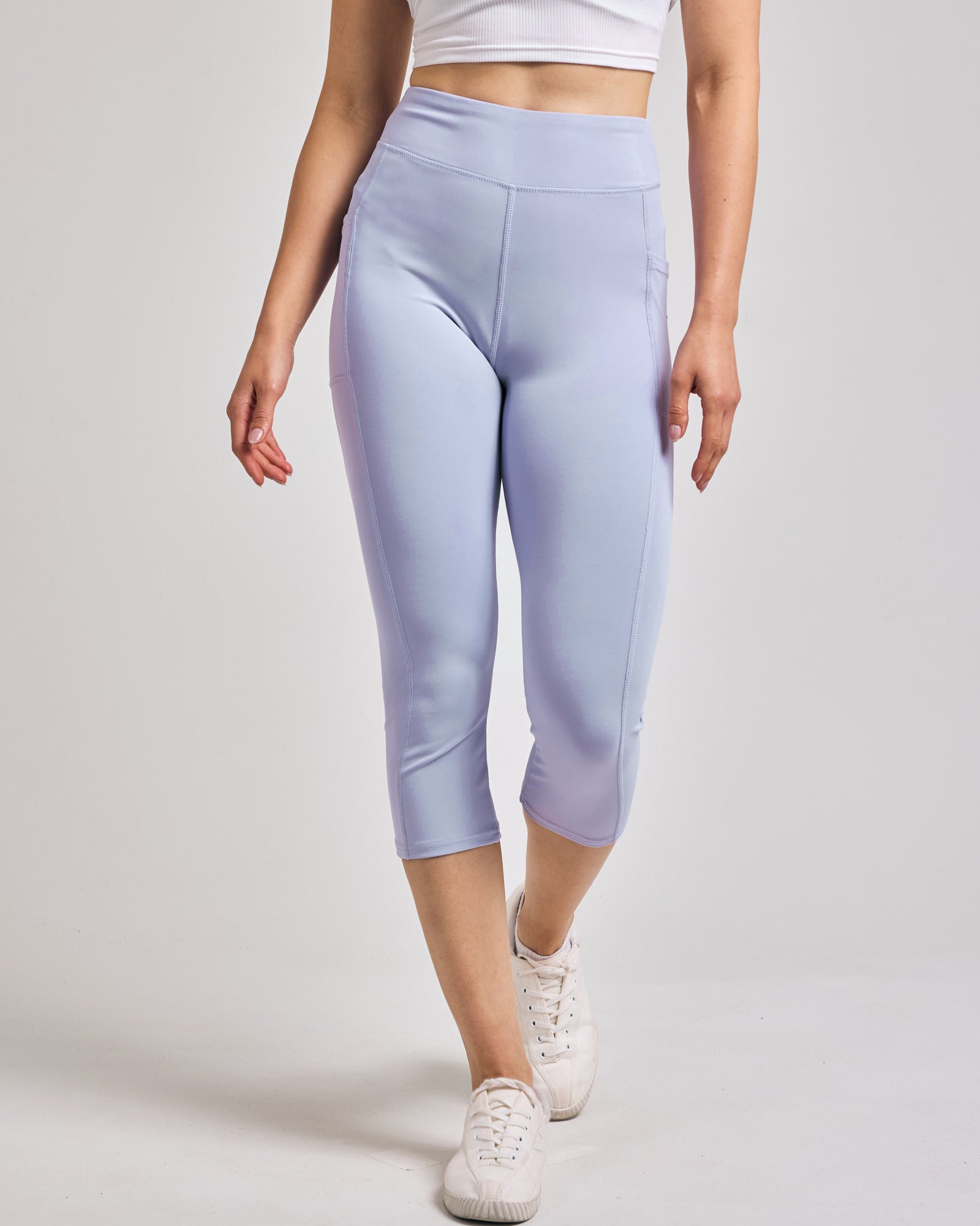 4 Pack: Women's Capri Leggings with Pockets (Available in Plus Size)