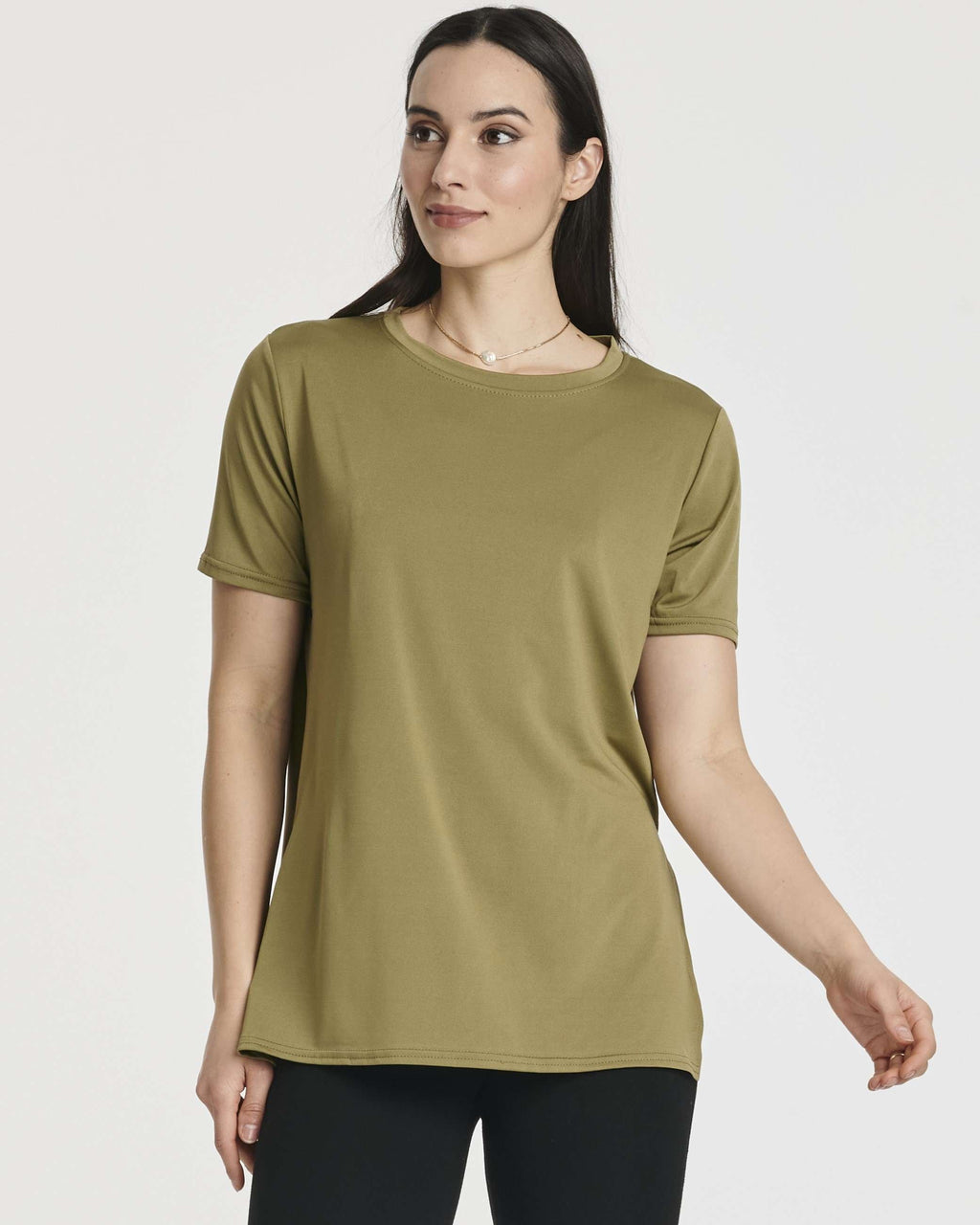 5 Pack: Women's Short Sleeve Crew Relaxed Yoga Top (Available in Plus Size)