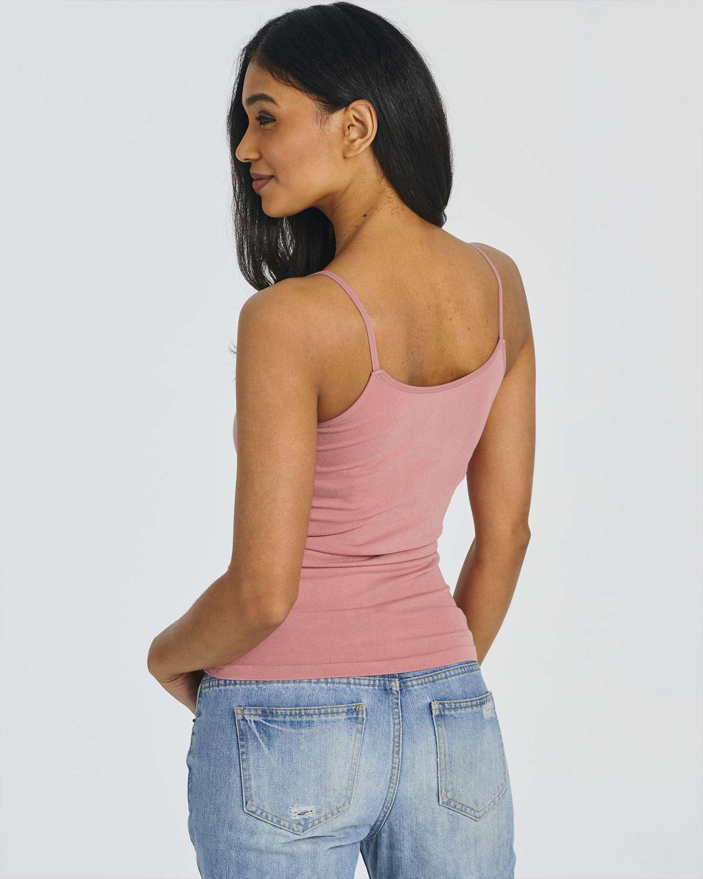 5 Pack: Women's Ribbed Spaghetti Strap Camisole