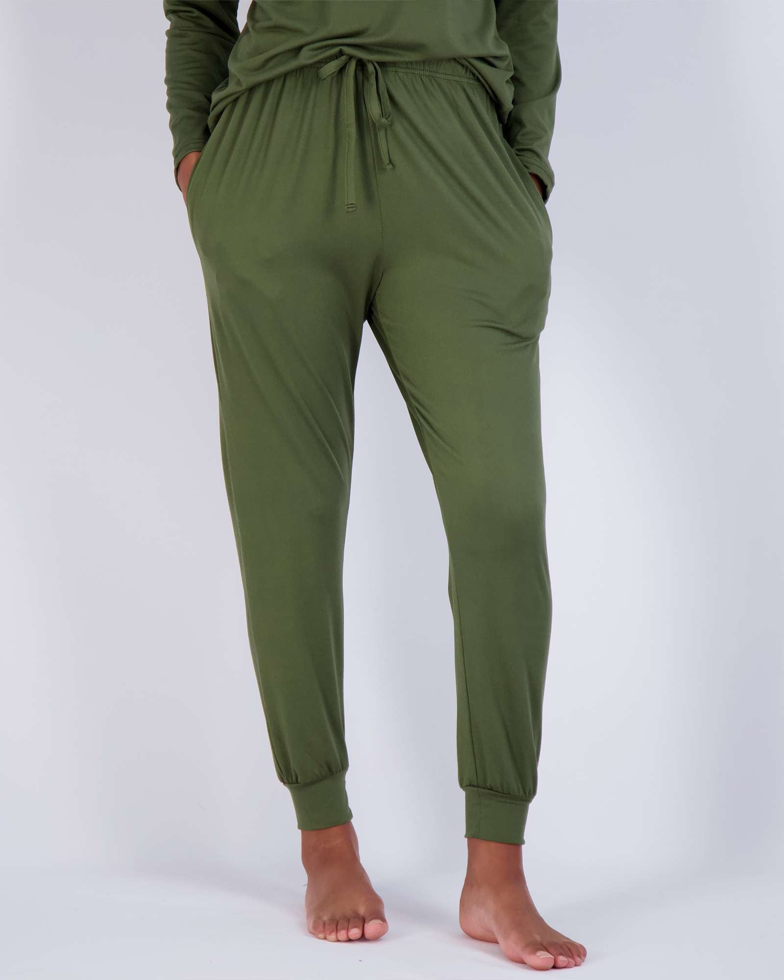 4 Piece: Womens Long Sleeve Henley & Jogger Lounge Pajama Set