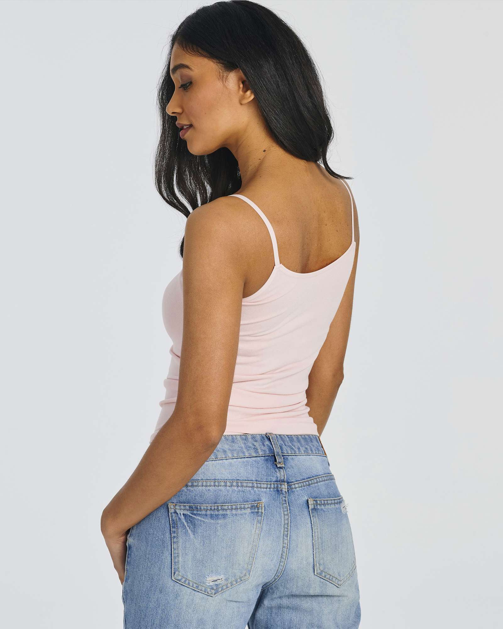 5 Pack: Women's Ribbed Spaghetti Strap Camisole