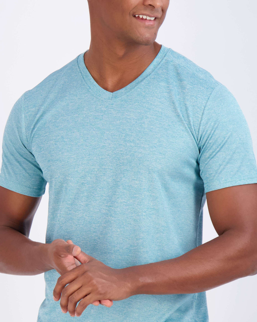 5 Pack: Mens V-Neck Mesh Active Short Sleeve T-Shirt (Available in Big & Tall)