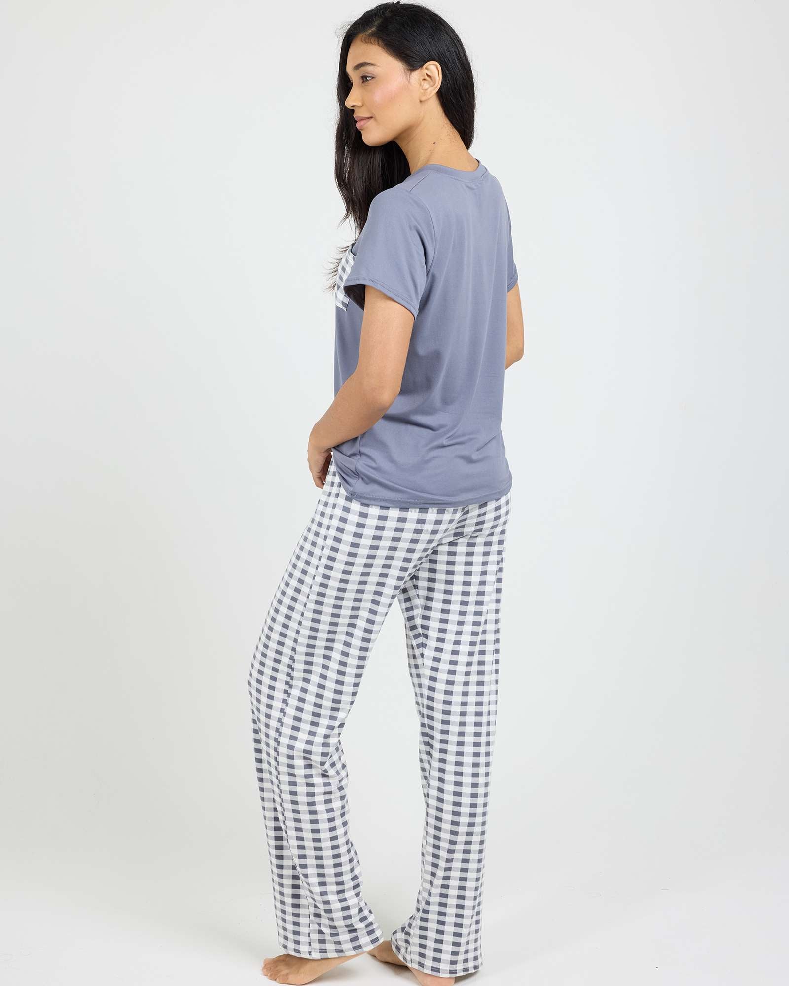 2 Pack: Women’s Pajama Set Super-Soft Short Sleeve V-Neck Top With Pants (Available in Plus Size)