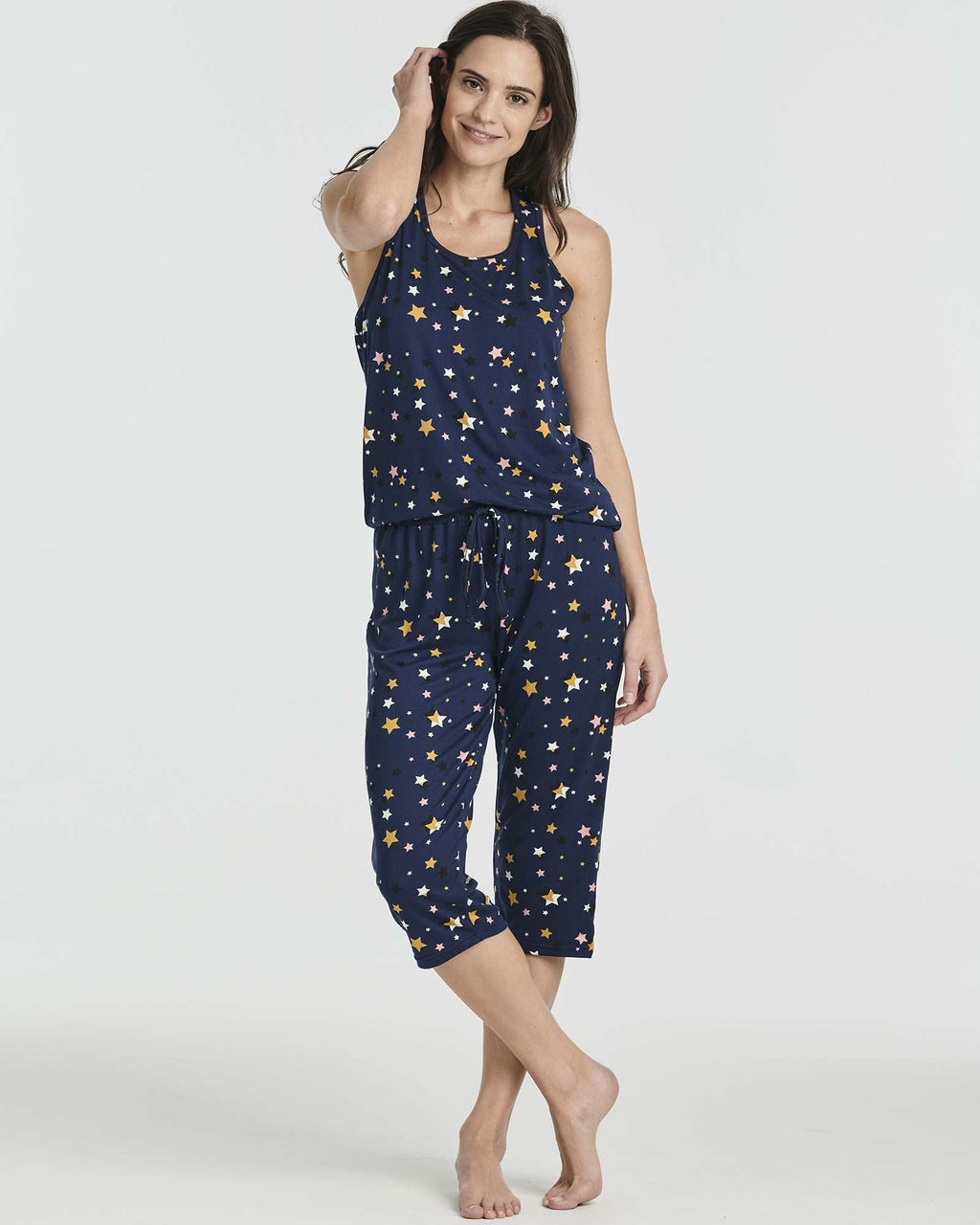 2 Pack: Women's Pajama Set Tank Top and Capri Pants