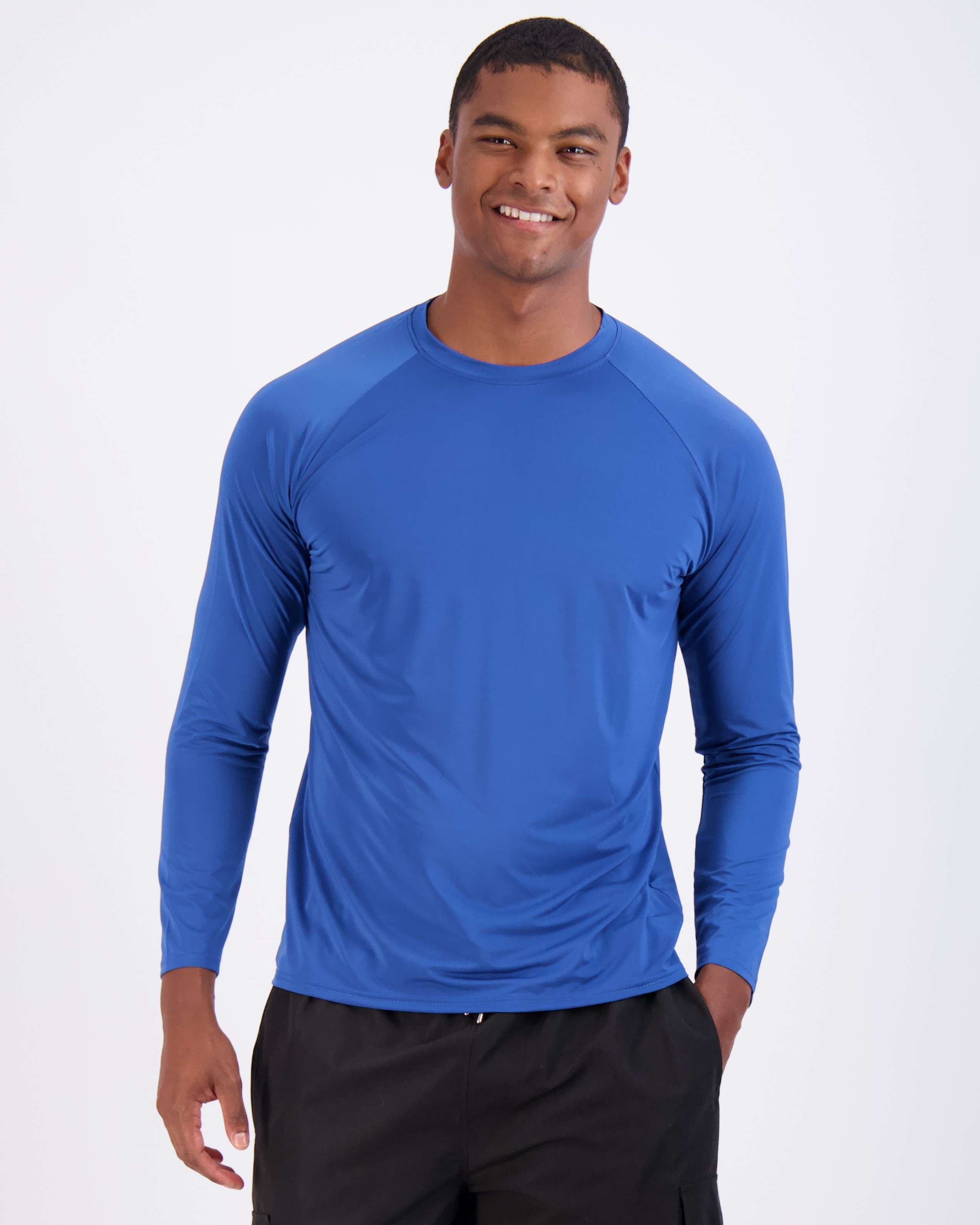 4 Pack: Men's Long Sleeve Rash Guard Shirt (Available In Big & Tall)