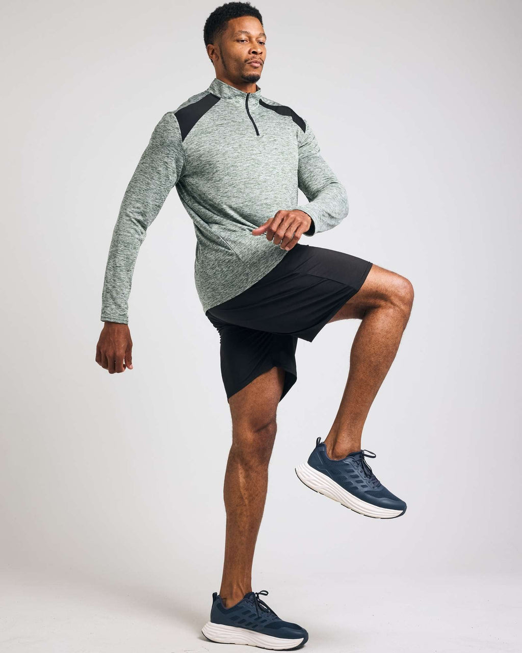 3 Pack: Mens Active Dry-Fit Quarter Zip Pullover