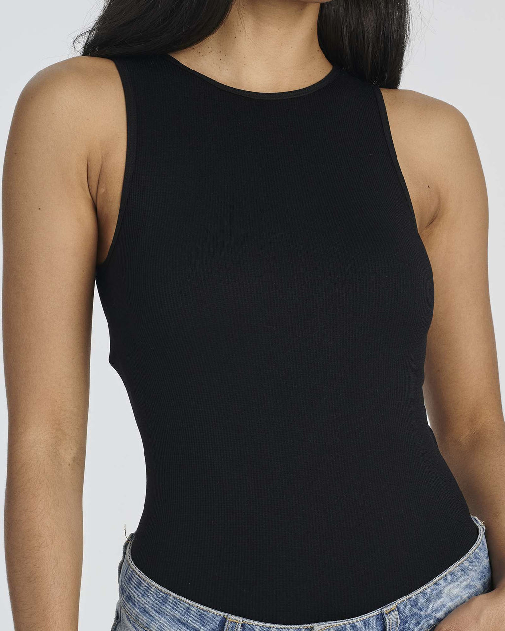 3 Pack: Women's Ribbed Sleeveless Bodysuit Tank Tops