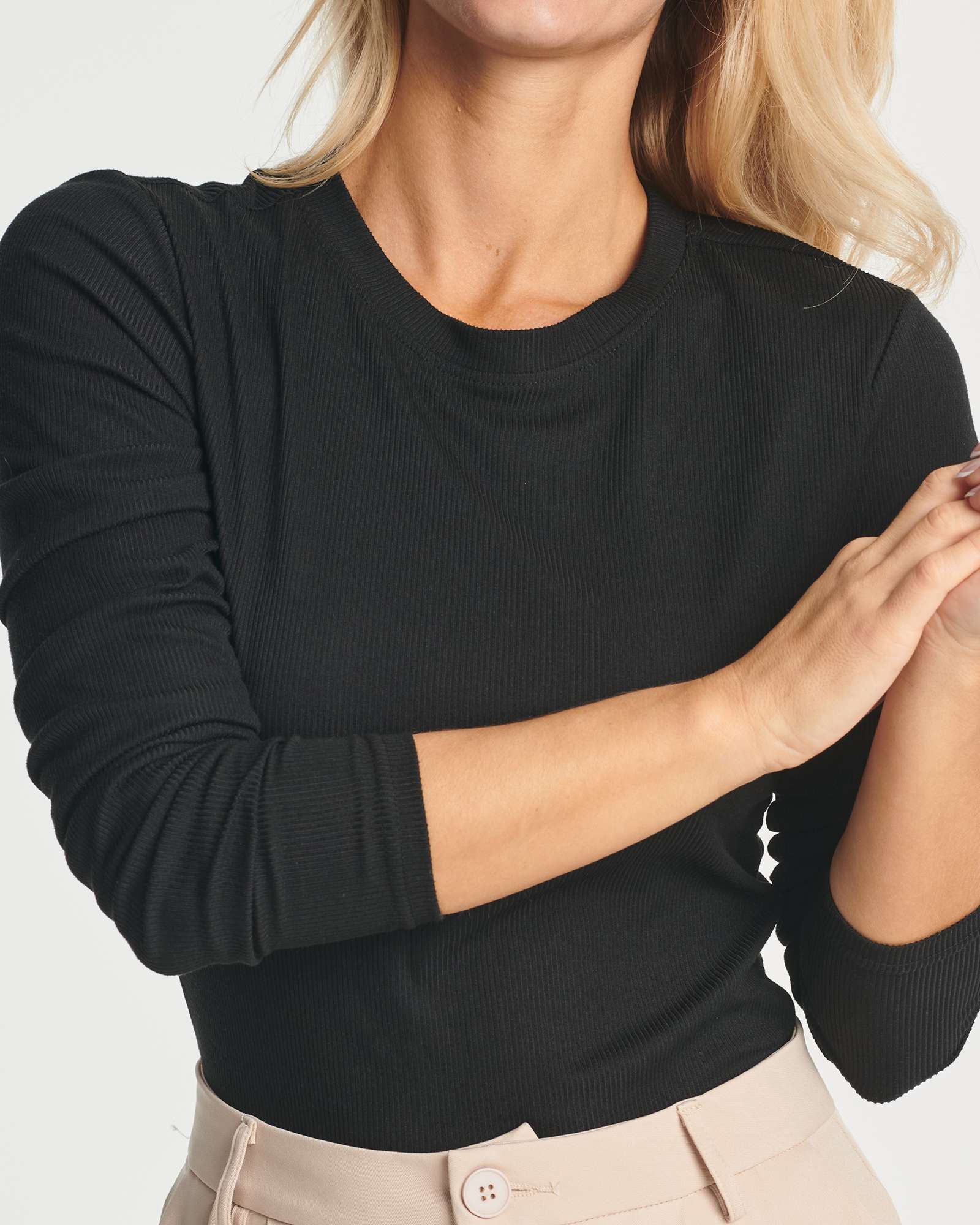 3 Pack: Women's Long Sleeve Ribbed Bodysuit