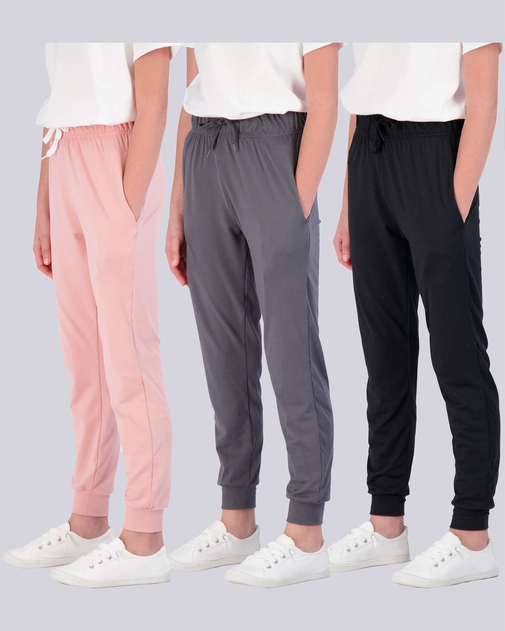 3 Pack: Girls Super-Soft Lounge Jogger Sweatpants