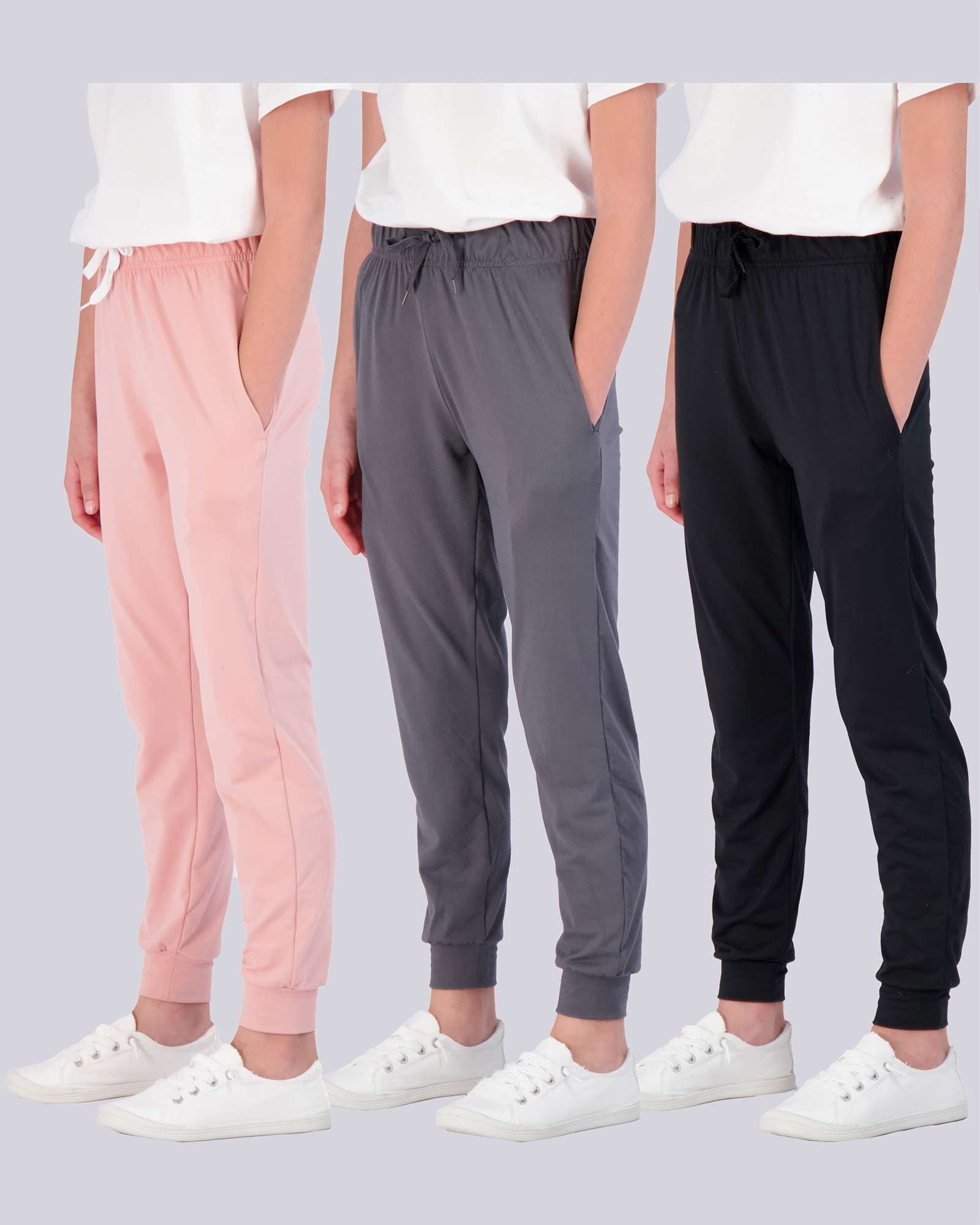 3 Pack: Girls Super-Soft Lounge Jogger Sweatpants