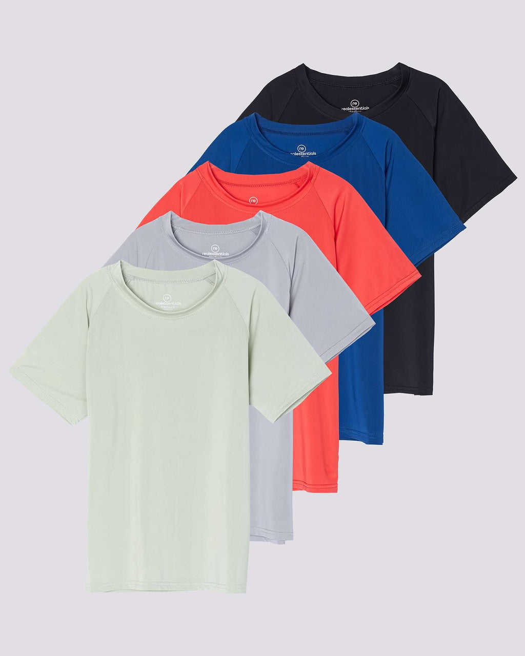 5 Pack: Girls' Short Sleeve UPF Rashguard Shirt