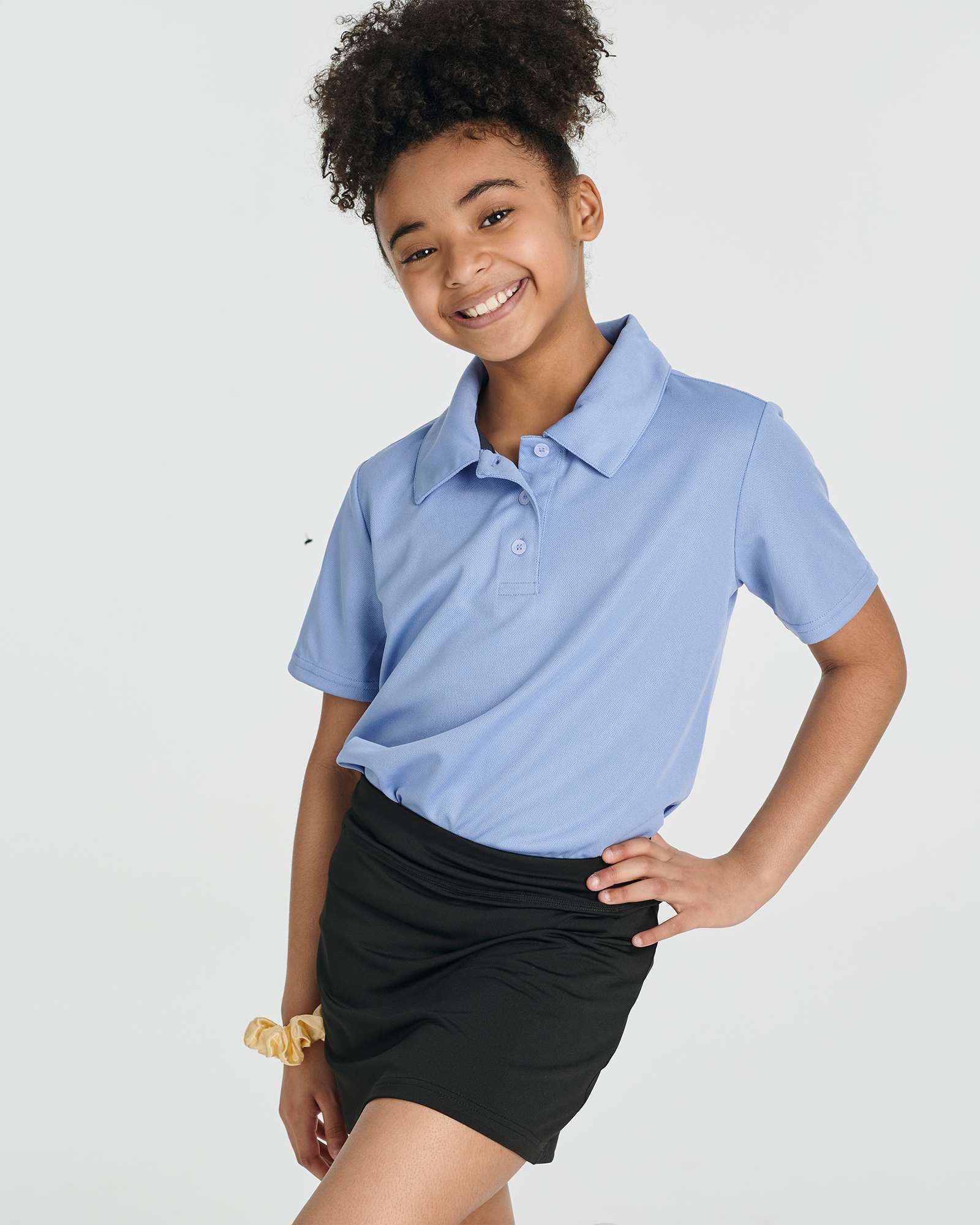 3 Pack: Girls' Short Sleeve Performance Polo