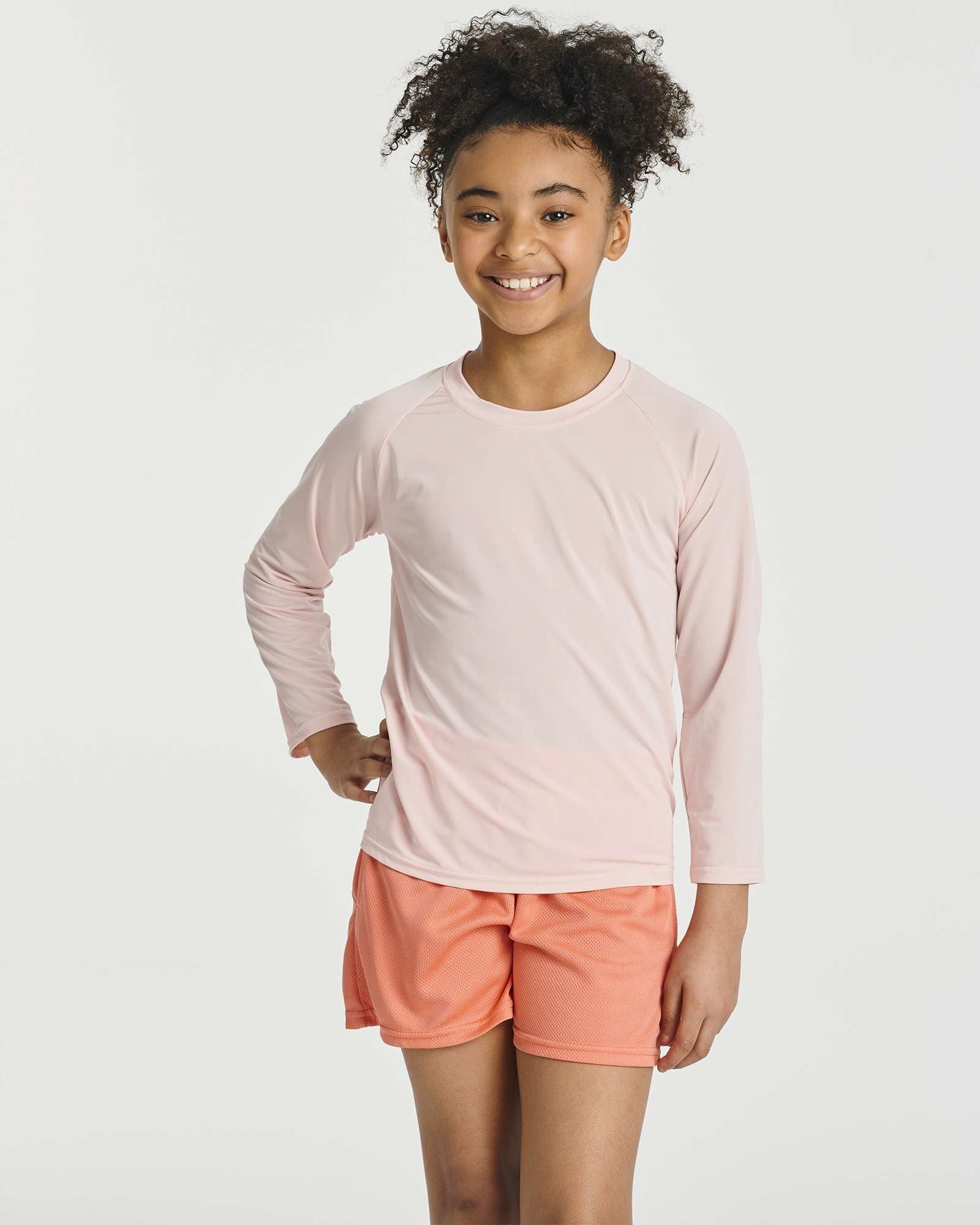 4 Pack: Girls' Long Sleeve Rash Guard Shirt