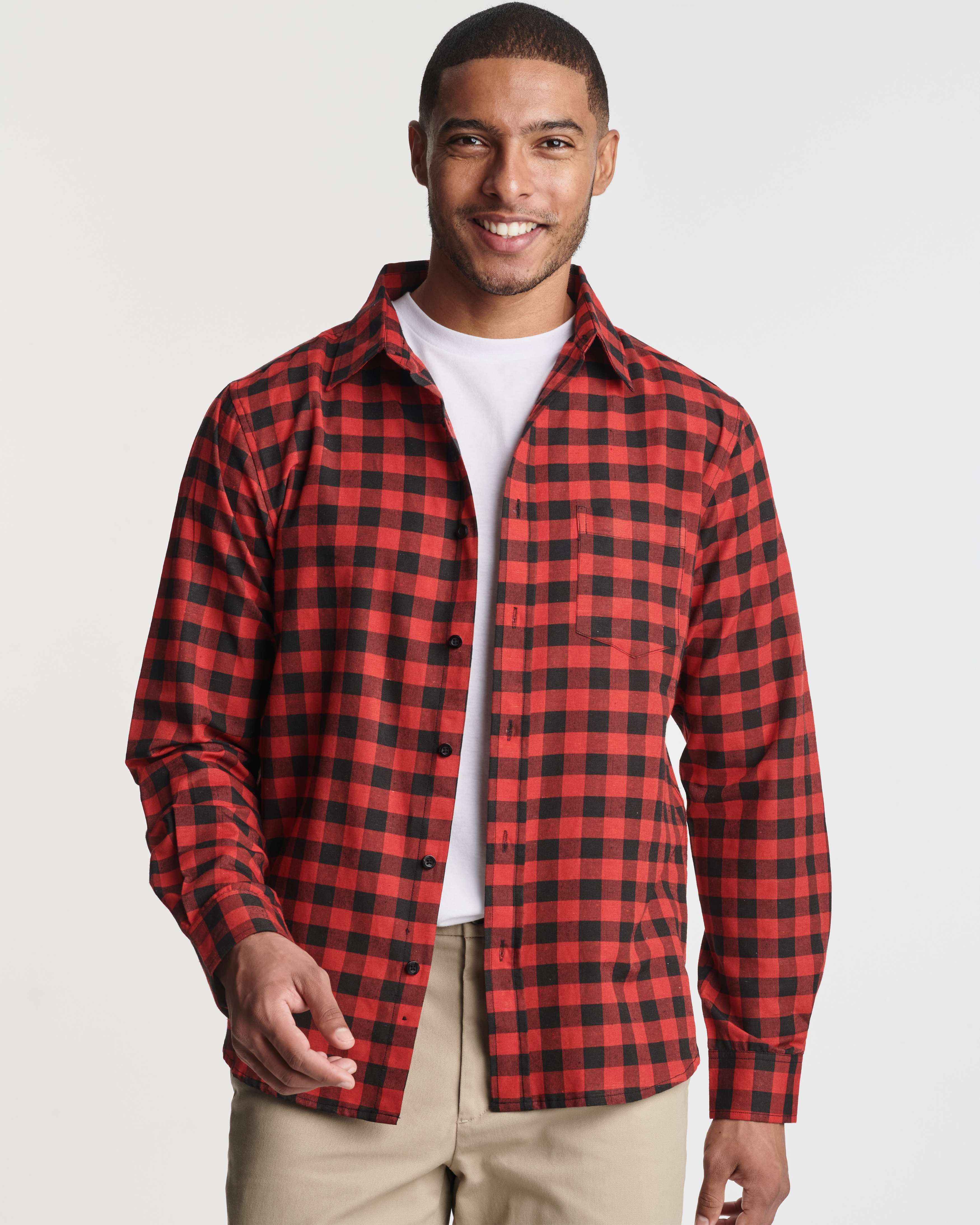 3 Pack: Men's Regular-Fit Long Sleeve Poplin Shirt (Available in Big & Tall)