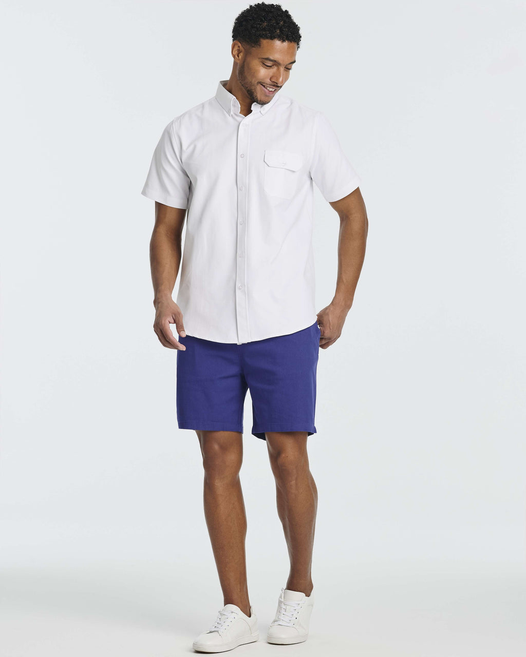 3 Pack: Men's Short-Sleeve Oxford Shirt (Available in Big & Tall)