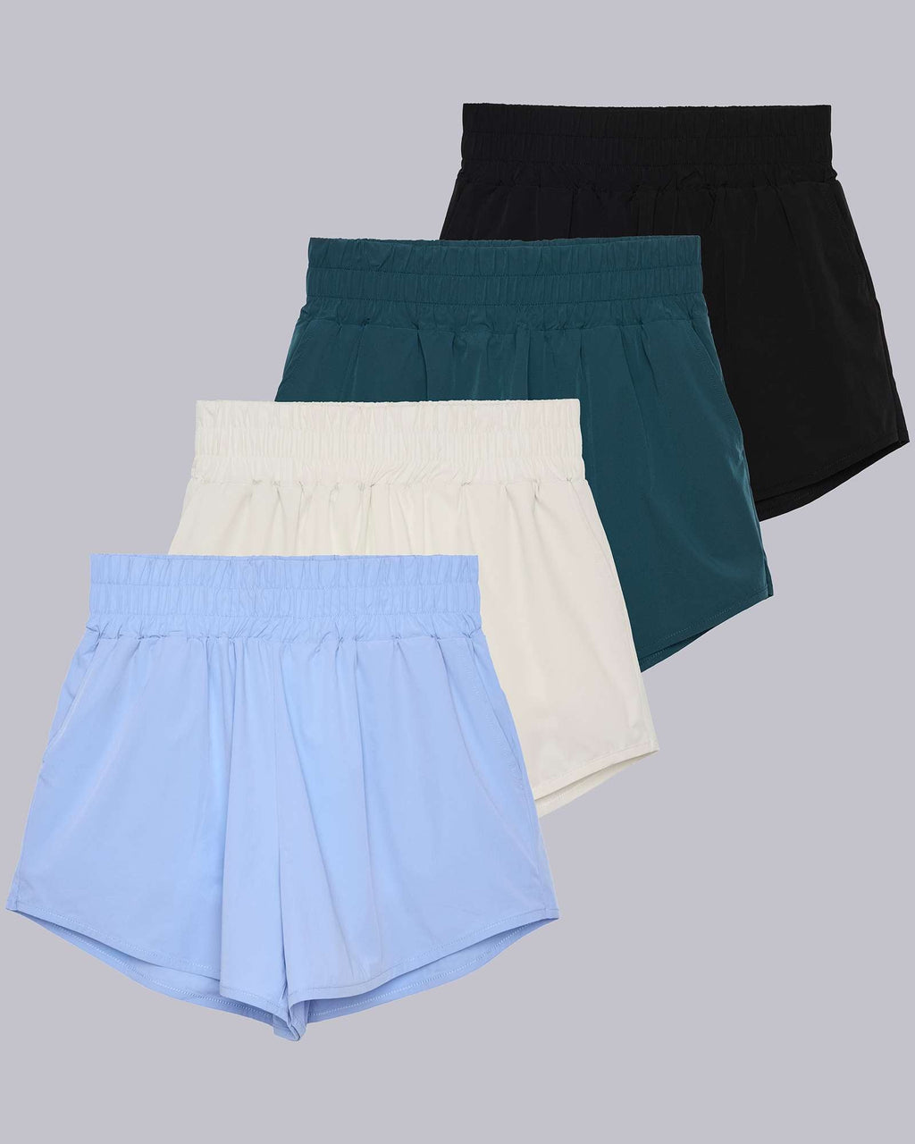 4 Pack: Women's 2.5" Running Shorts with Liner